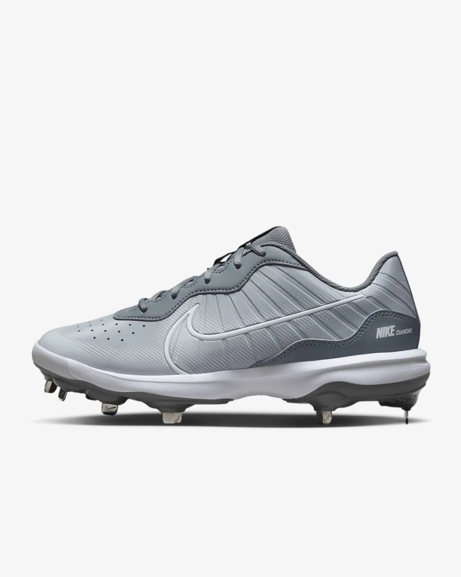 Nike Alpha Huarache Varsity 4 Low Men's Baseball Cleats - Wolf Grey/Cool Grey/Pure Platinum/White