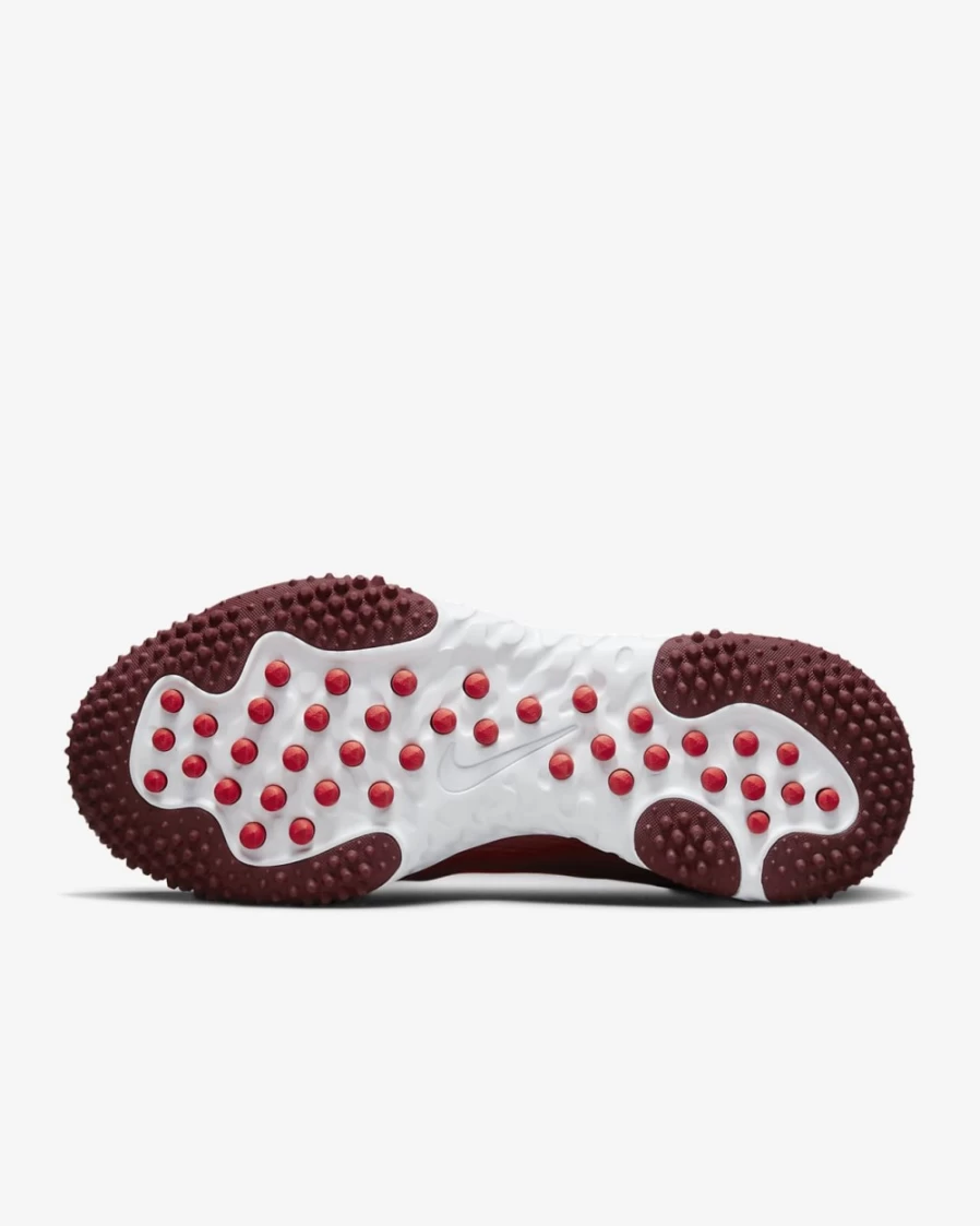 Nike Alpha Huarache Elite 4 Turf Baseball Shoes for Men - University Red/Team Red/Habanero Red/White