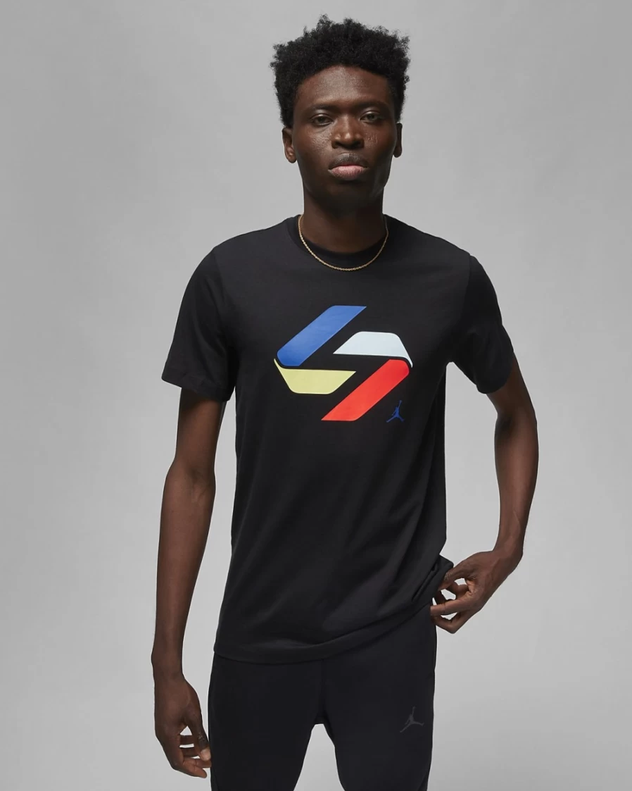 Nike Men's T-Shirt - Black/Blue Jay Casual Tee for Men