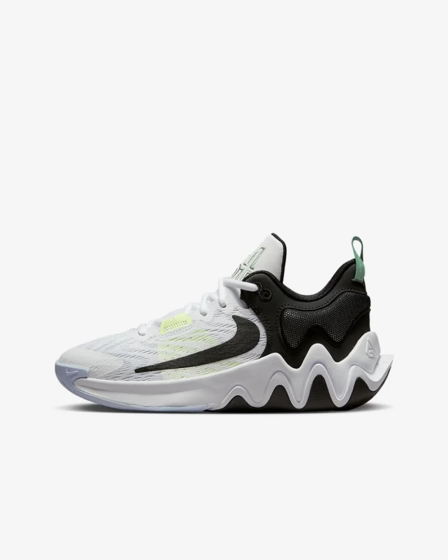 Nike Giannis Immortality 2 Basketball Shoes for Kids - White/Barely Volt/Grey Fog/Black - Boys & Girls