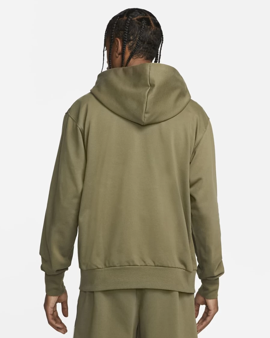 Nike Dri-FIT Men's Medium Olive/Pale Ivory Pullover Basketball Hoodie - Standard Issue Sweatshirt