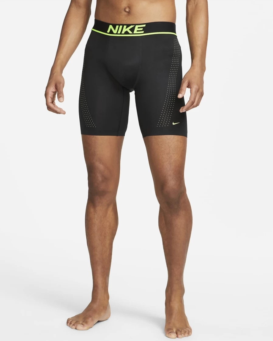 Nike Dri-FIT Elite Micro Men's Long Boxer Brief - Black Moisture-Wicking Performance Underwear
