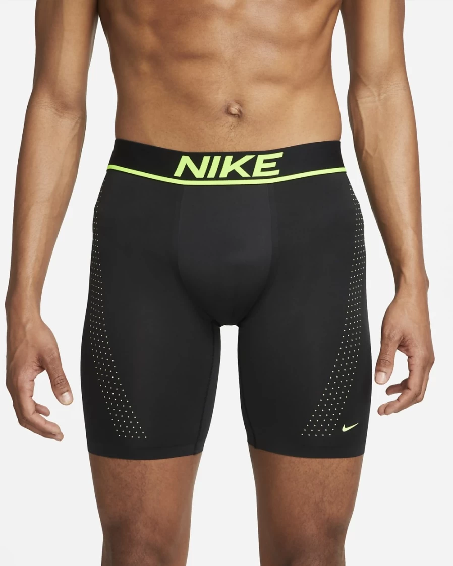 Nike Dri-FIT Elite Micro Men's Long Boxer Brief - Black Moisture-Wicking Performance Underwear