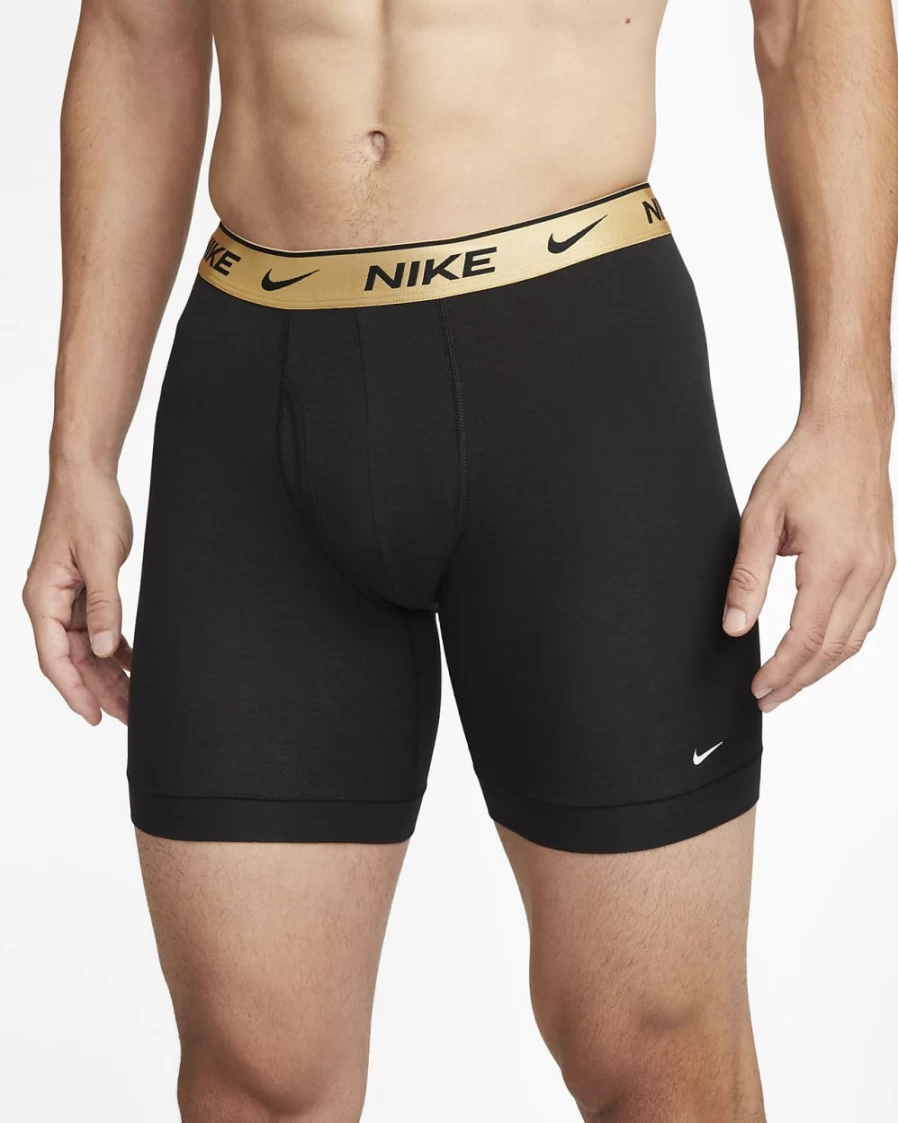 Nike Dri-FIT Essential Cotton Stretch Men's Long Boxer Briefs - Black