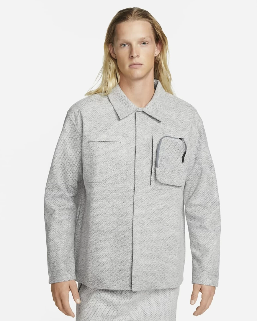 Nike Therma-FIT ADV Men's Workout Jacket in Smoke Grey & Heather - Lightweight Training Coat for Gym & Running