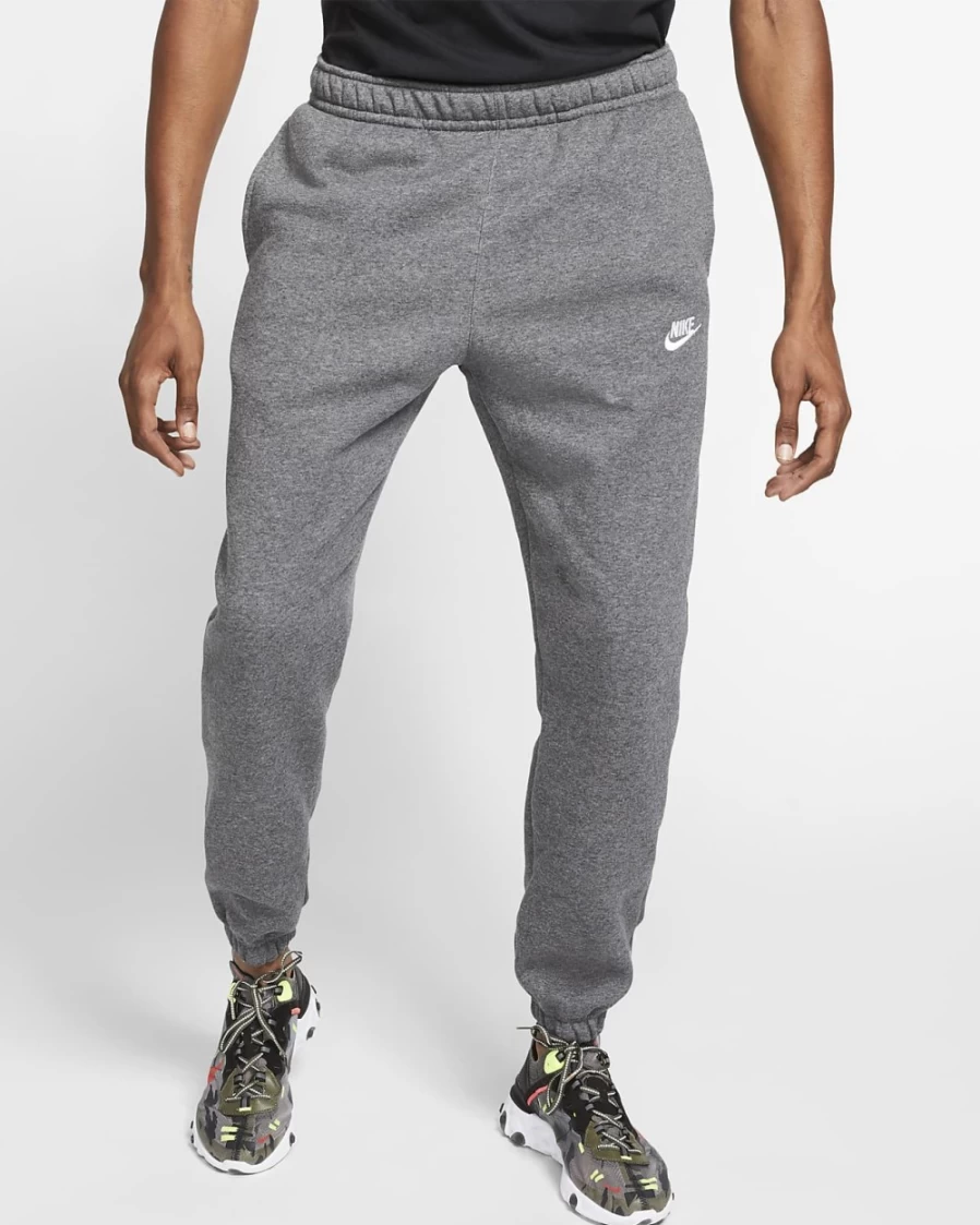 Nike Club Fleece Men's Sweatpants - Charcoal Heather/Anthracite/White - Sportswear Joggers