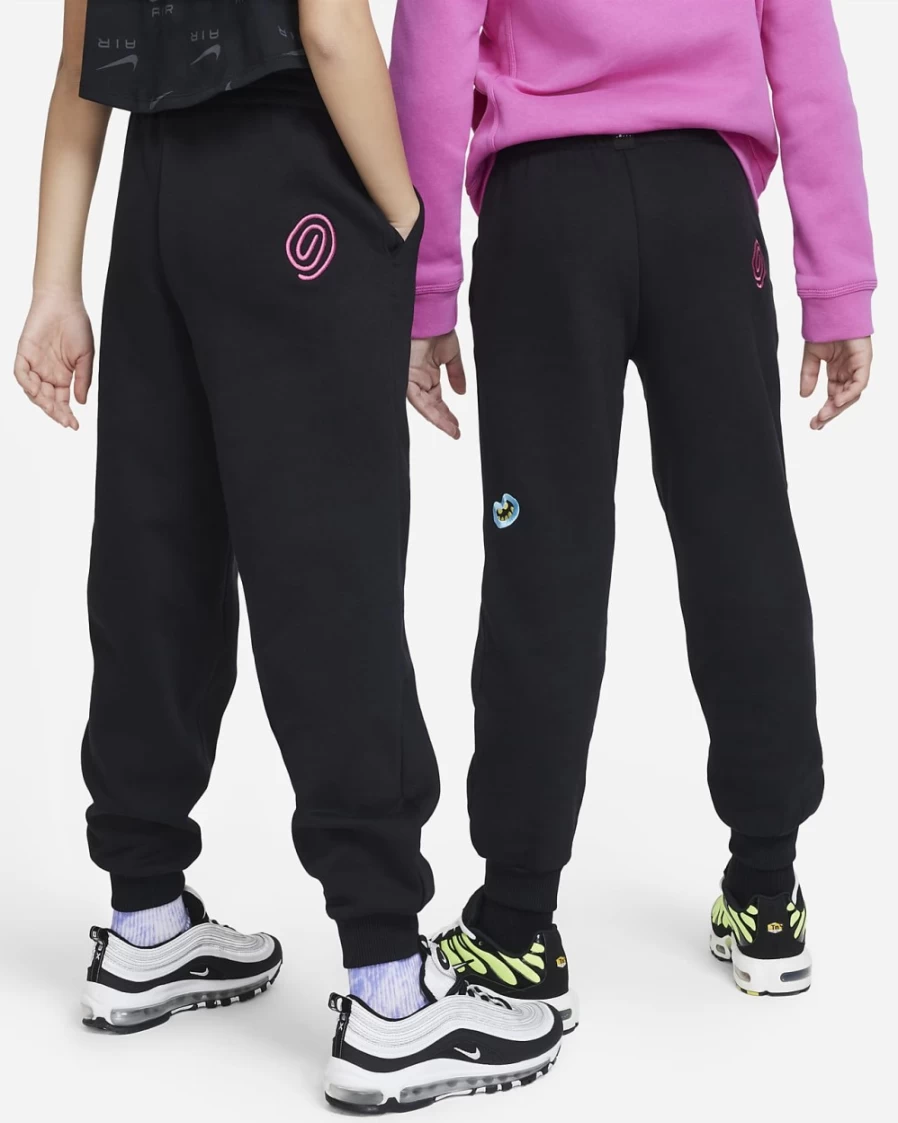 Nike Sportswear A.I.R. Icon Fleece Boys & Girls Loose Fit Joggers Pants in Black