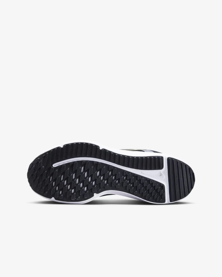 Nike Downshifter 12 Big Kids' Road Running Shoes - Cool Grey/Black/White/Metallic Gold - Boys & Girls Athletic Sneakers