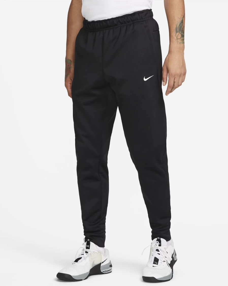 Nike Therma-FIT Men's Black Training Pants with Tapered Fit for Workouts