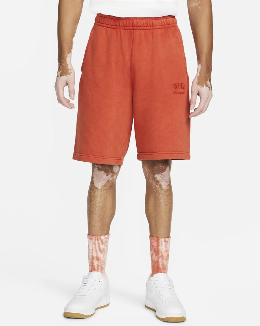 Nike Men's Cinnabar French Terry Fleece Shorts - Sportswear Club Collection