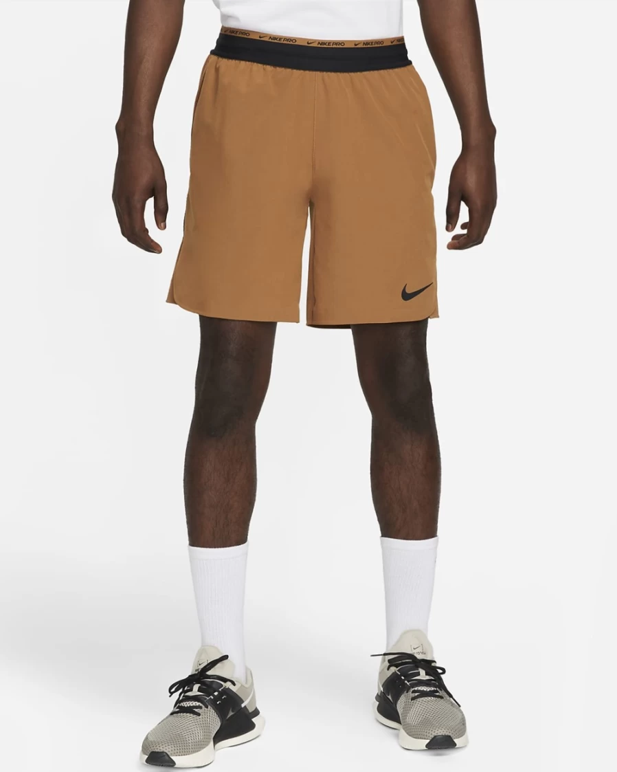 Nike Men's Dri-FIT Flex Rep Pro 8" Training Shorts in Ale Brown/Black - Breathable Unlined Workout Shorts for Gym & Running