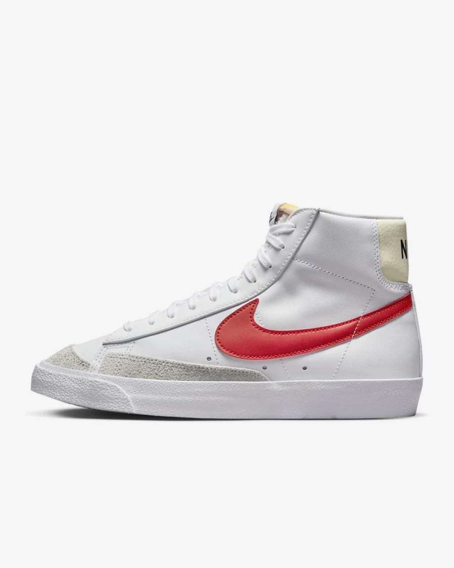 Nike Blazer Mid '77 Vintage Men's Sneakers in White, Coconut Milk, Picante Red