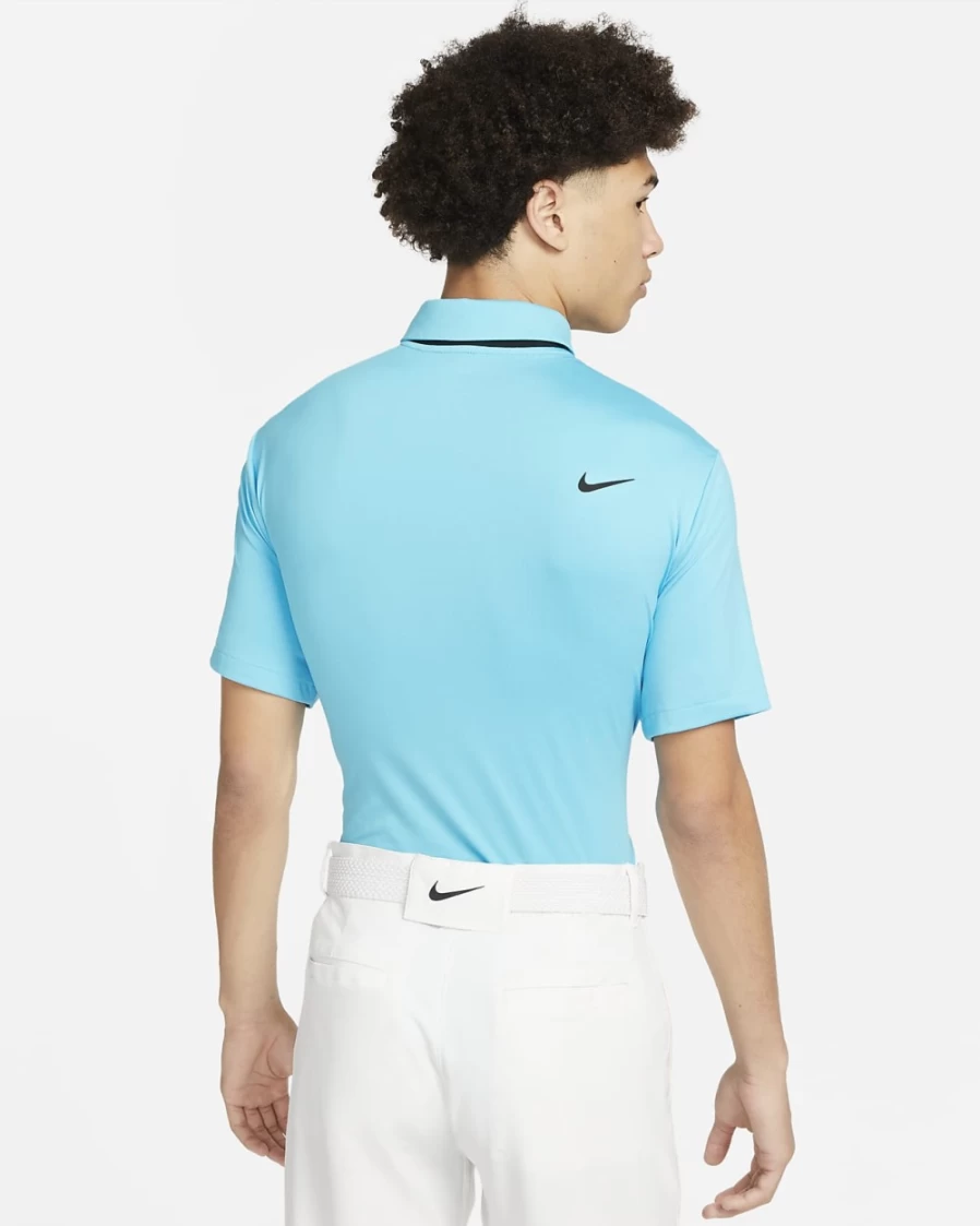 Nike Dri-FIT Tour Men's Golf Polo Shirt - Baltic Blue/Black, Moisture-Wicking, Comfort Fit