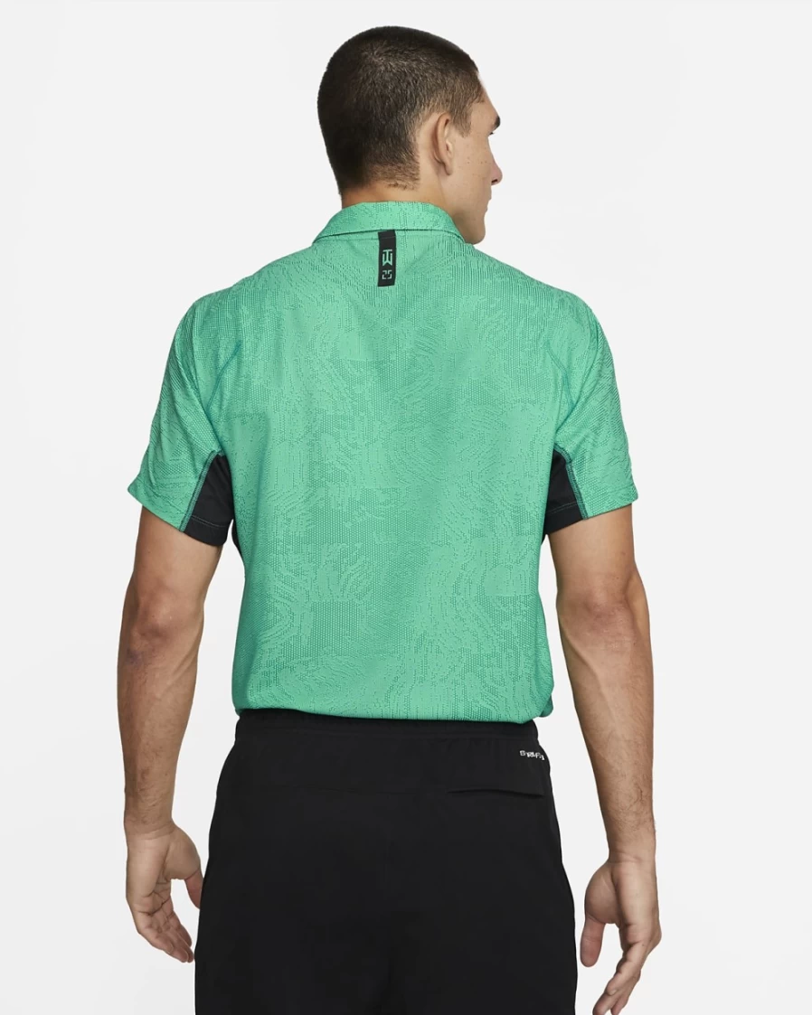 Nike Dri-FIT ADV Tiger Woods Men's Golf Polo - Light Menta/Neptune Green/Black