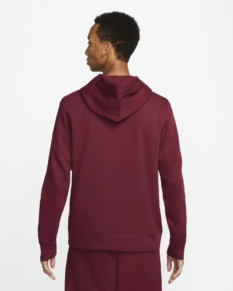 Nike Men's Dark Beetroot French Terry Pullover Hoodie - Sportswear