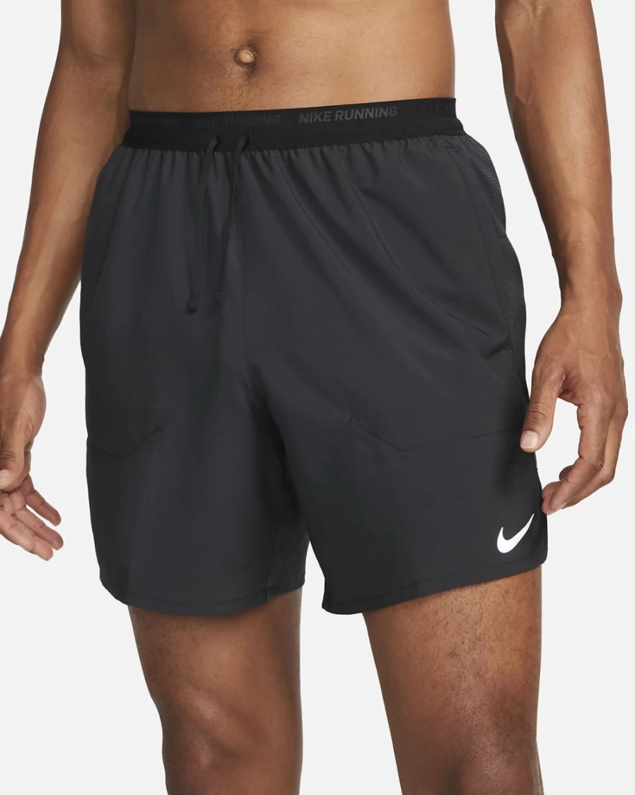 Nike Dri-FIT Stride Men's 7" Unlined Running Shorts in Black/Black