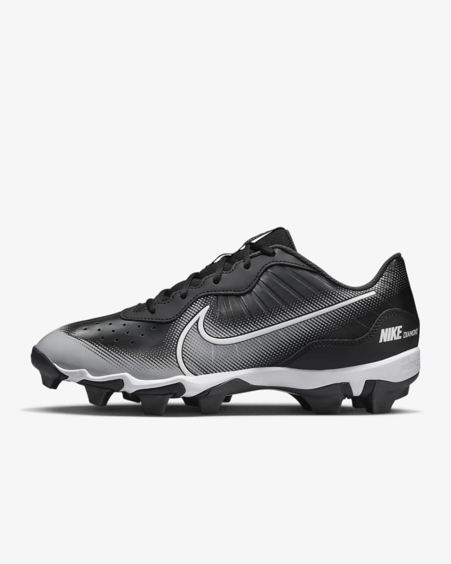 Nike Alpha Huarache 4 Keystone Men's Baseball Cleats - Black/Dark Smoke Grey/Light Smoke Grey/White