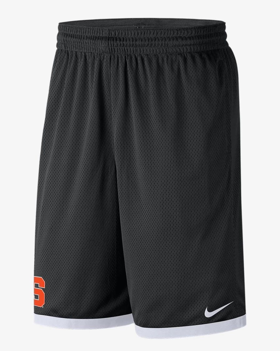 Nike Men's Syracuse College Mesh Shorts - Black/White Basketball Athletic Shorts