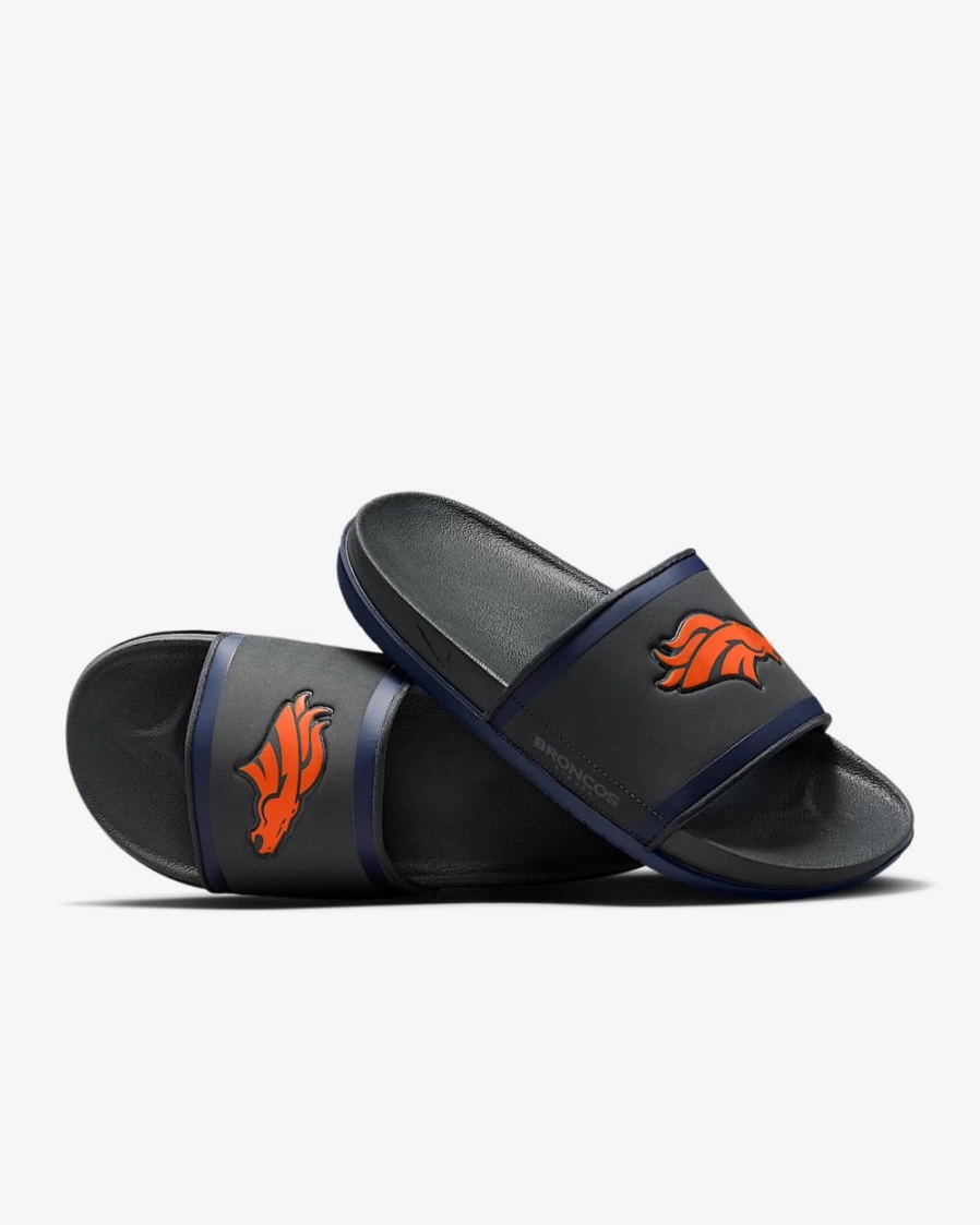 Nike Men's Offcourt Slide NFL Denver Broncos Anthracite/College Navy/Brilliant Orange