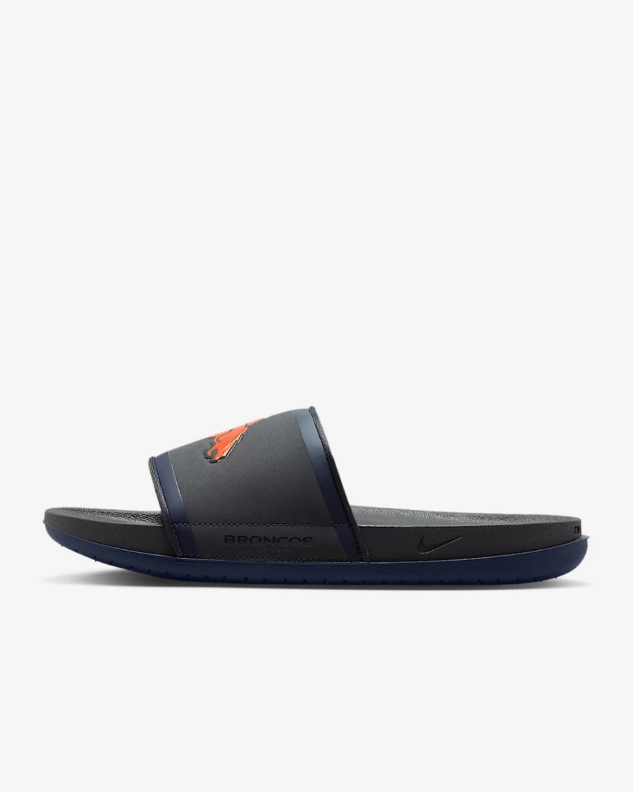 Nike Men's Offcourt Slide NFL Denver Broncos Anthracite/College Navy/Brilliant Orange