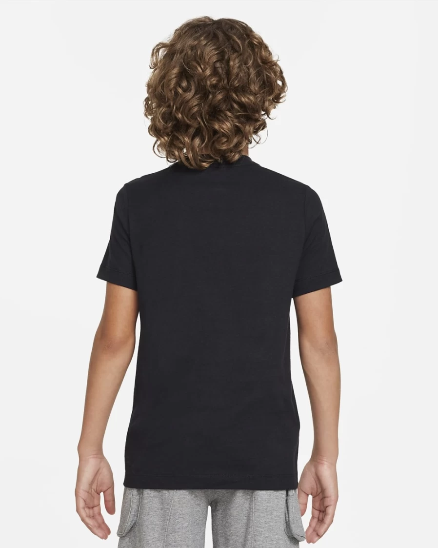 Nike Swoosh Black T-Shirt for Boys and Girls - Big Kids' Comfort Fit Tee