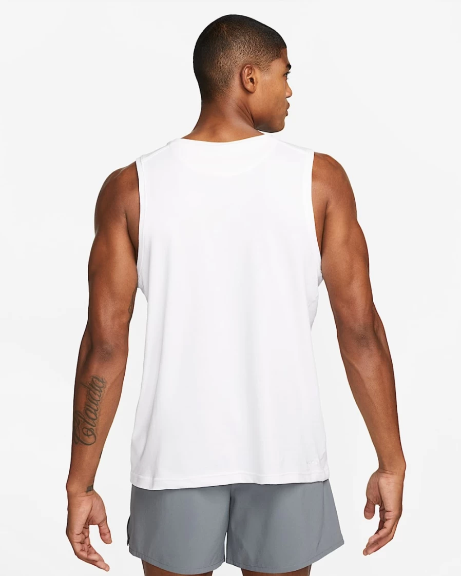 Nike Dri-FIT Primary Men's White Workout Tank Top - Moisture-Wicking Fitness Shirt for Gym & Training