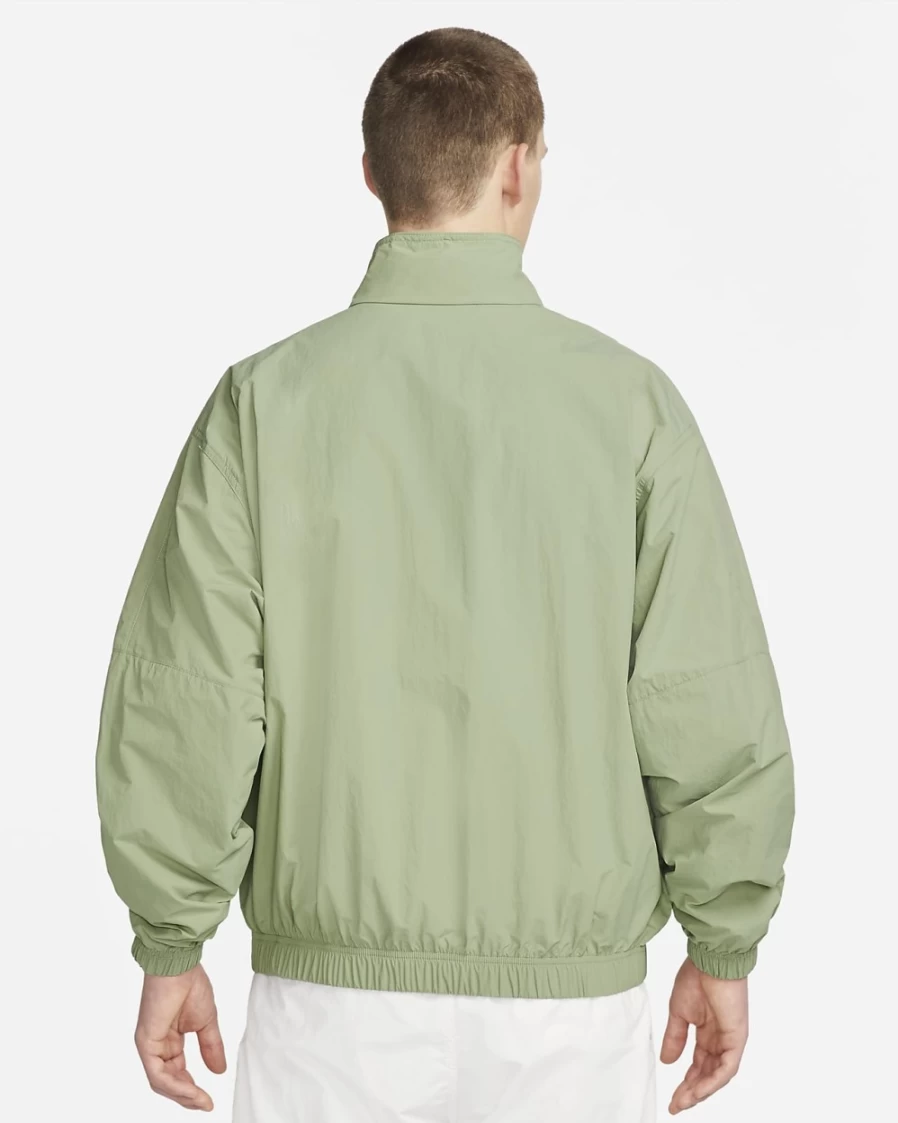 Nike Men's Oil Green & White Solo Swoosh Track Jacket - Sportswear Running Athletic