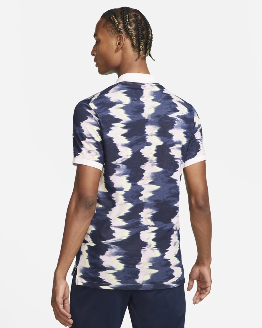 Nike Men's Slim-Fit Polo Shirt in Pink Foam - Printed Design
