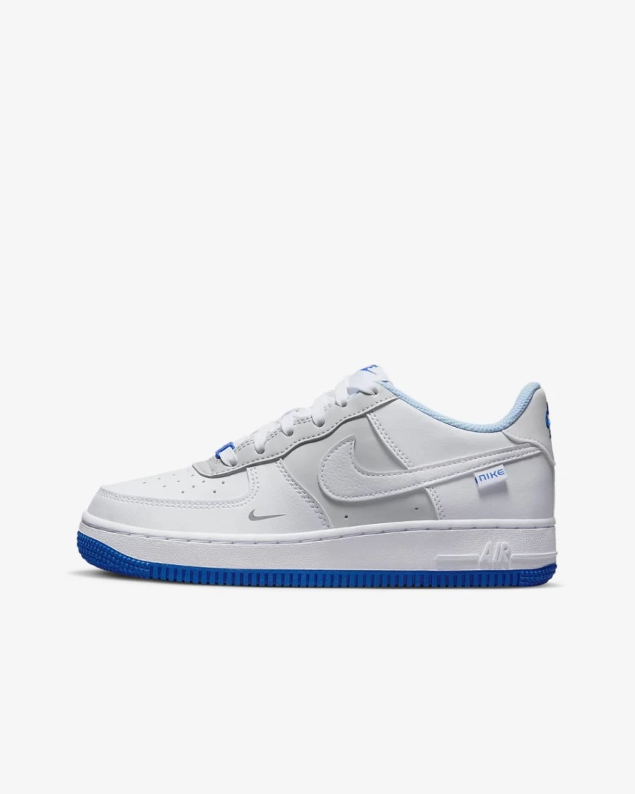 Nike Air Force 1 LV8 Big Kids' Sneakers in White/Photon Dust for Boys and Girls