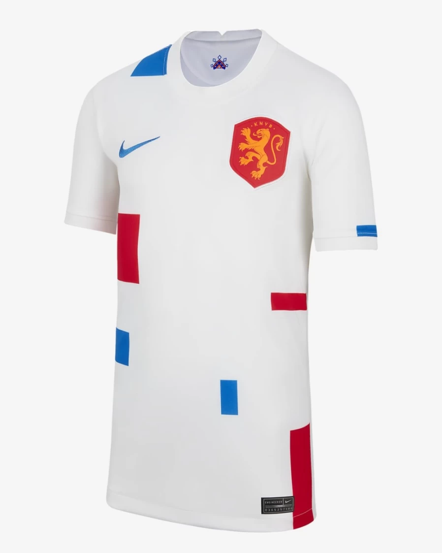 Nike 2022 Netherlands Away Soccer Jersey for Boys & Girls - White/Soar Football Shirt