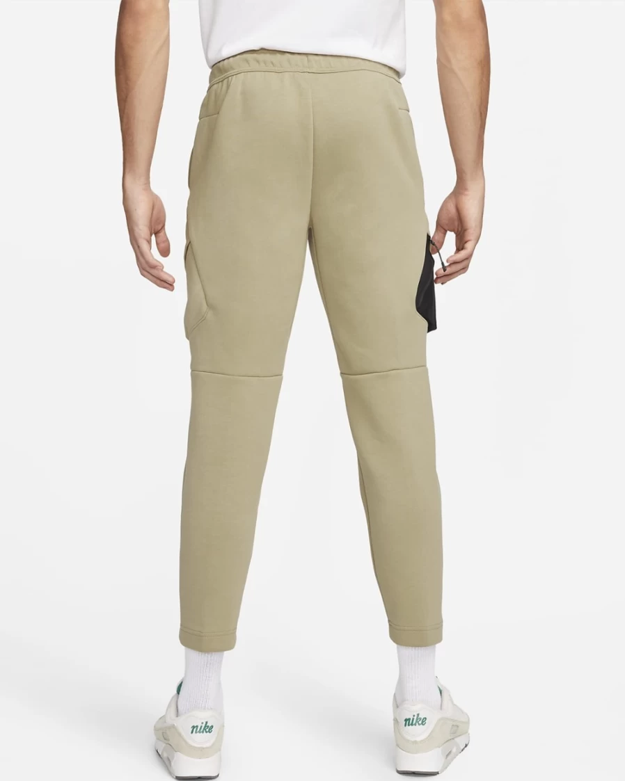 Nike Men's Tech Fleece Utility Pants - Khaki & Black Athletic Joggers