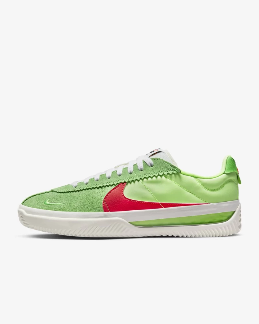 Nike BRSB Skate Shoes for Men - Ghost Green/Scream Green/Sail/Bright Crimson Colorway