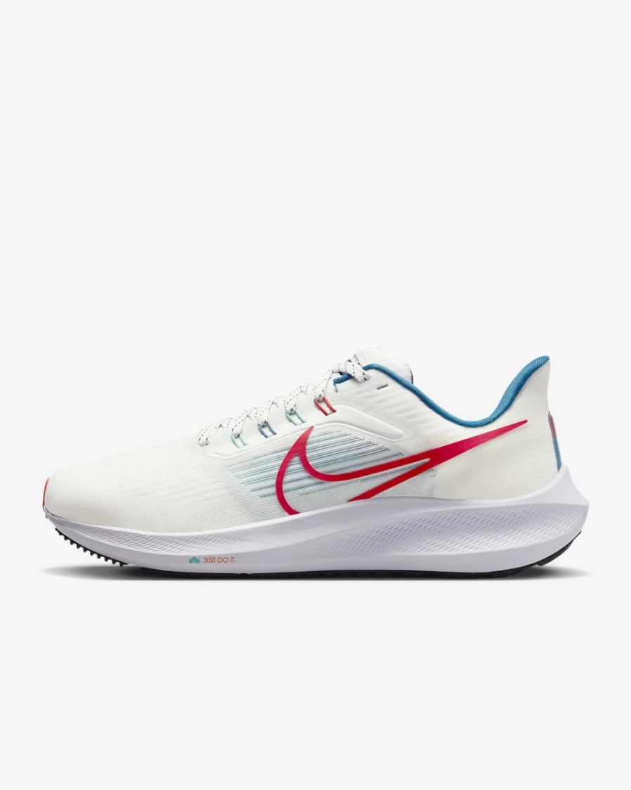 Nike Pegasus 39 Men's Road Running Shoes - Summit White/White/Washed Teal/University Red