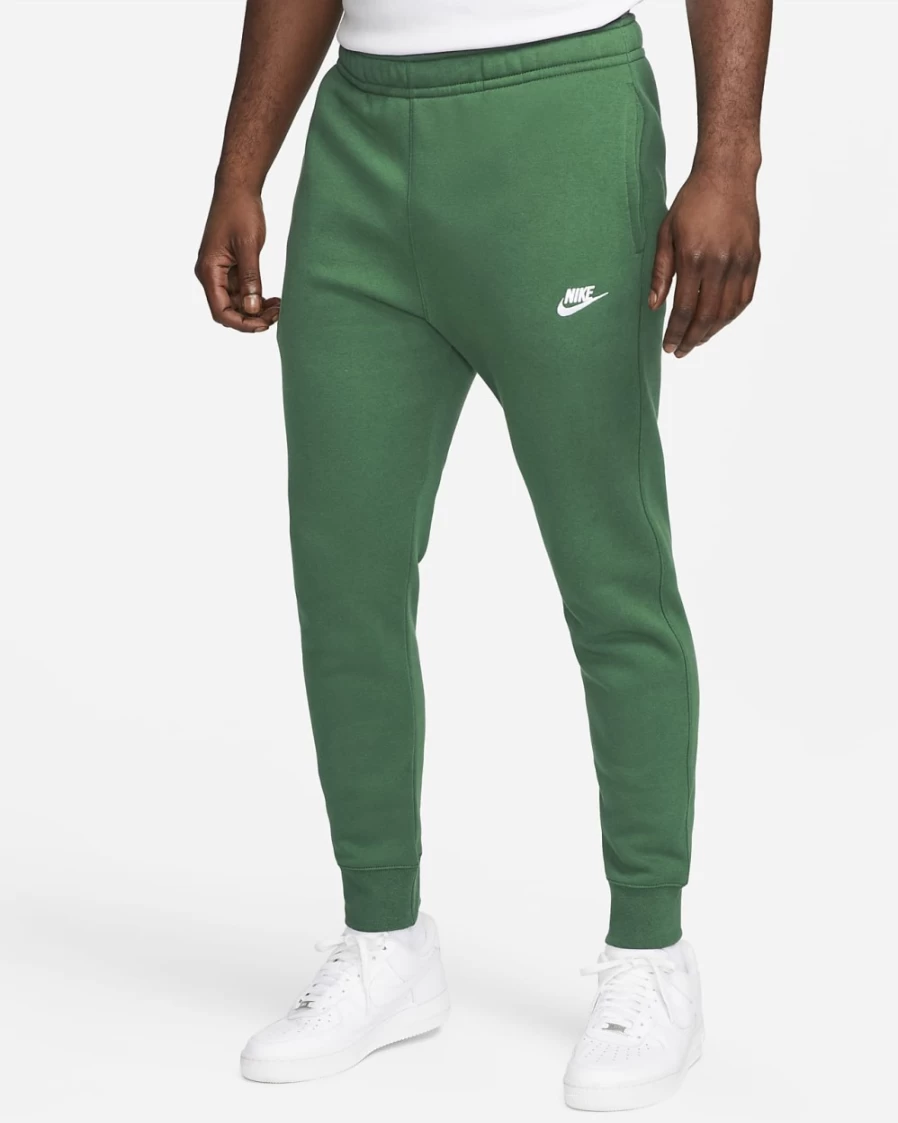 Nike Men's Sportswear Club Fleece Joggers in Gorge Green/White - Comfortable Casual Pants