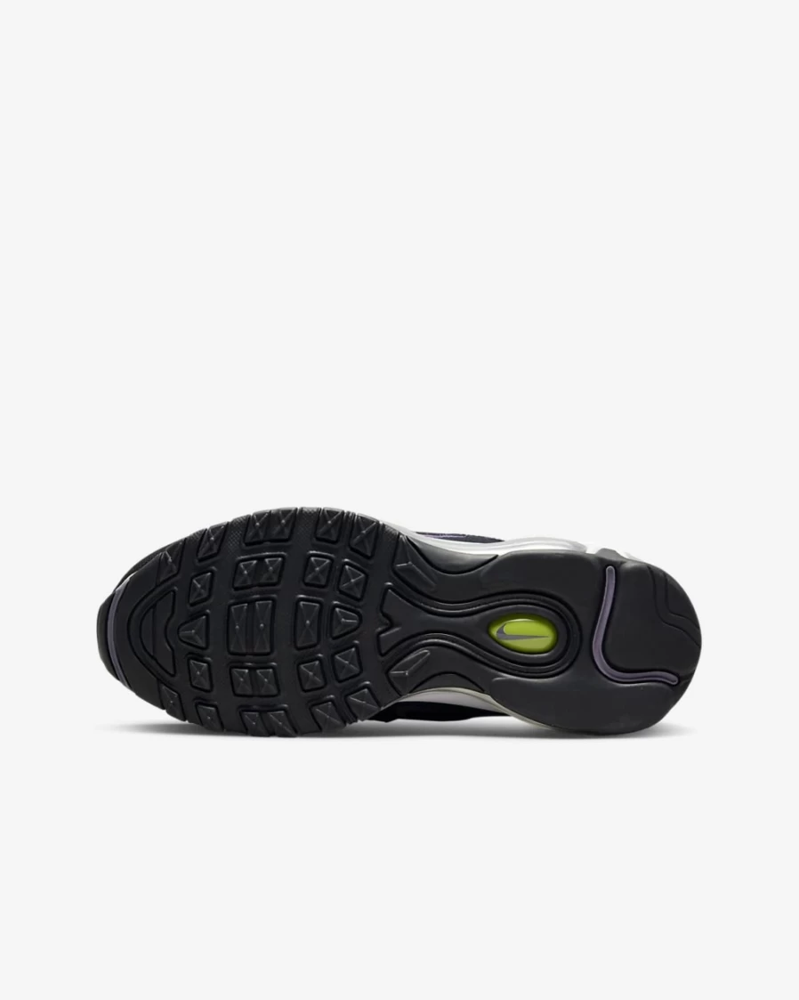 Nike Air Max 97 Big Kids' Sneakers for Boys & Girls - Black/Canyon Purple/Vivid Green/Elemental Pink