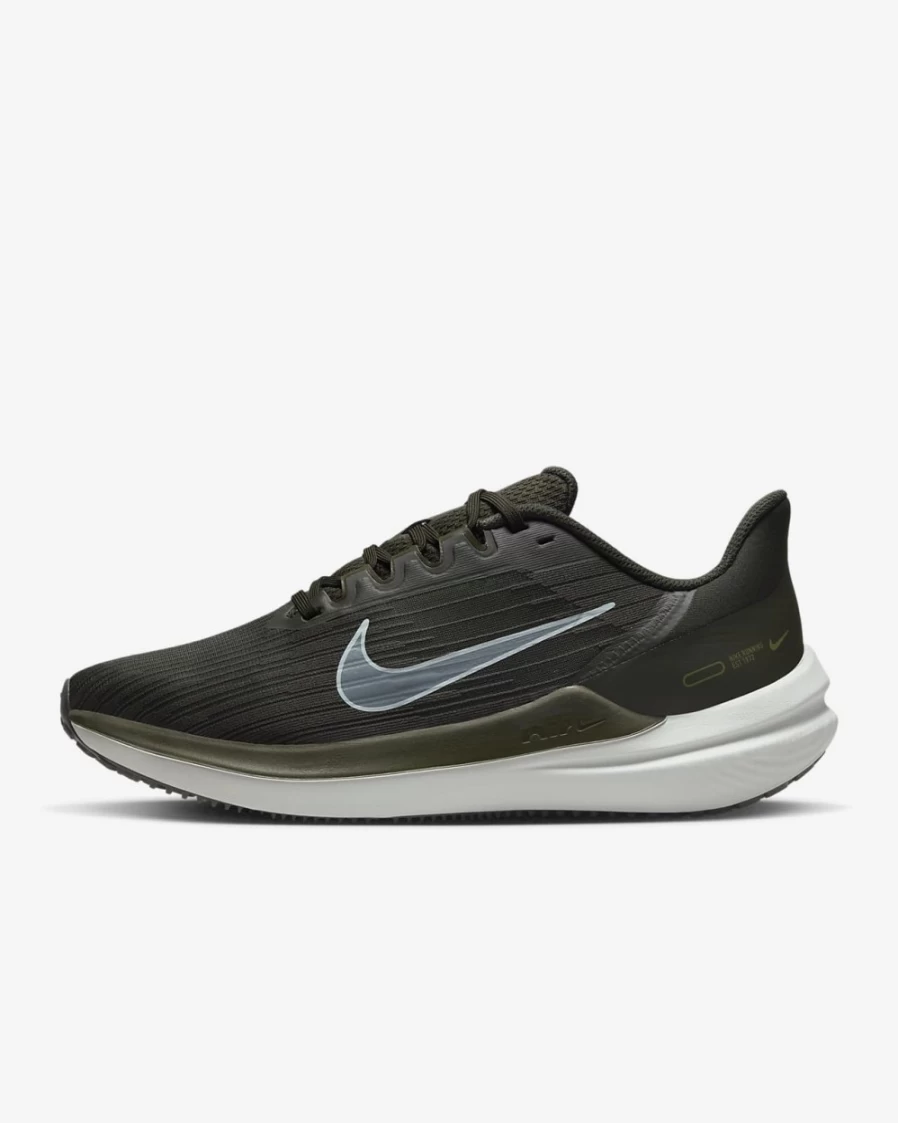 Nike Winflo 9 Men's Road Running Shoes - Sequoia/Cargo Khaki/Alligator/Glacier Blue