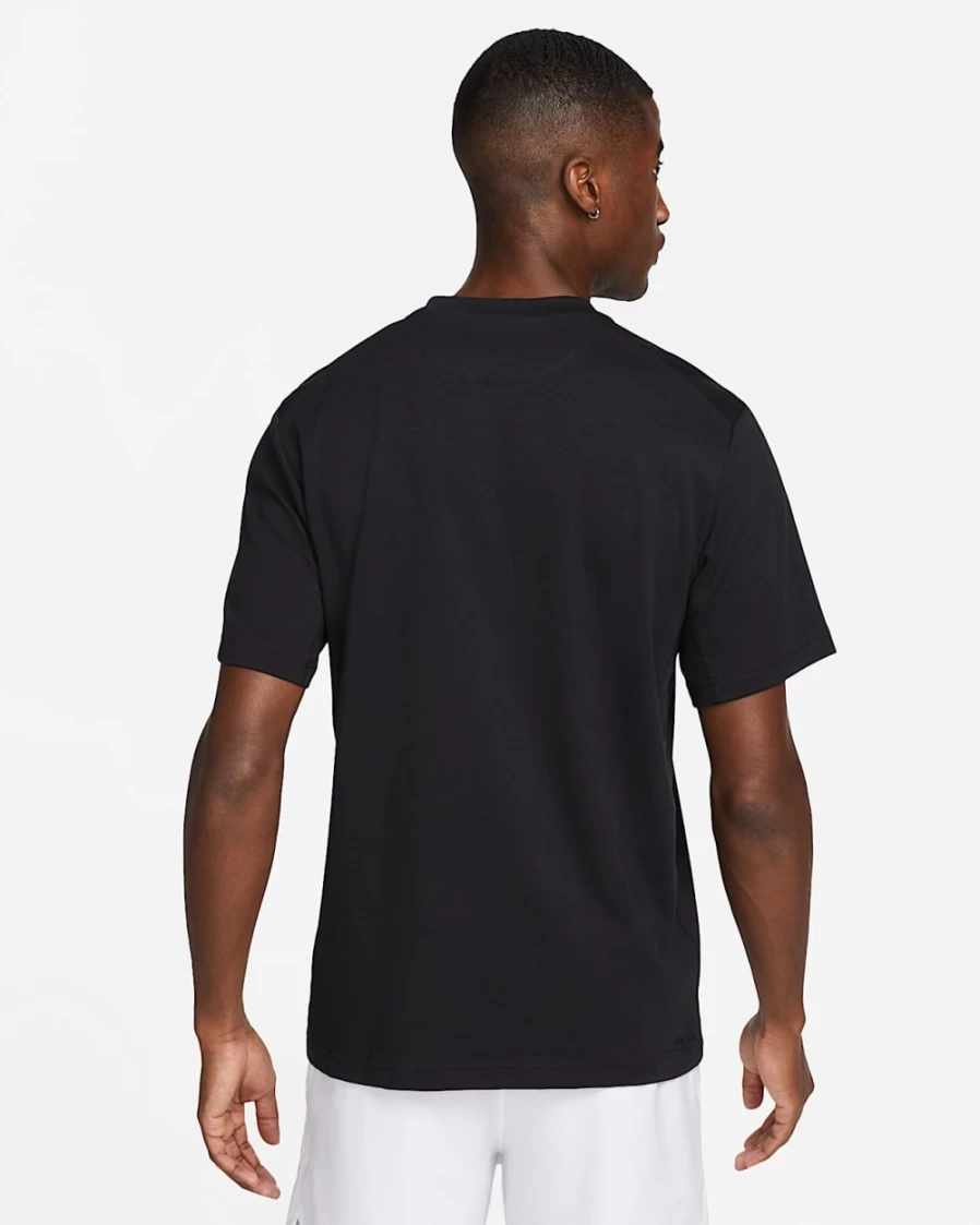 Nike Dri-FIT Primary Men's Training T-Shirt - Black/Black - Moisture-Wicking Workout Top