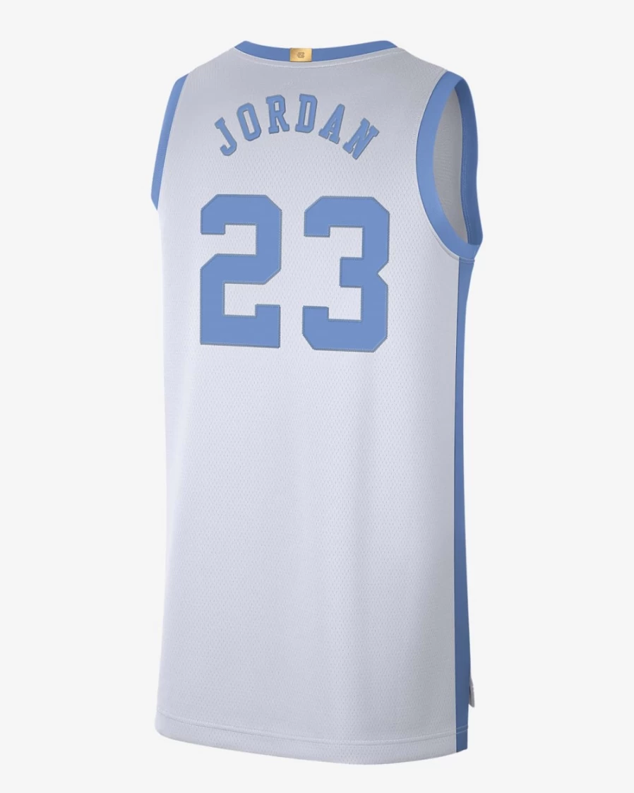 Nike Men's Jordan Dri-FIT UNC Basketball Jersey - White/Valor Blue
