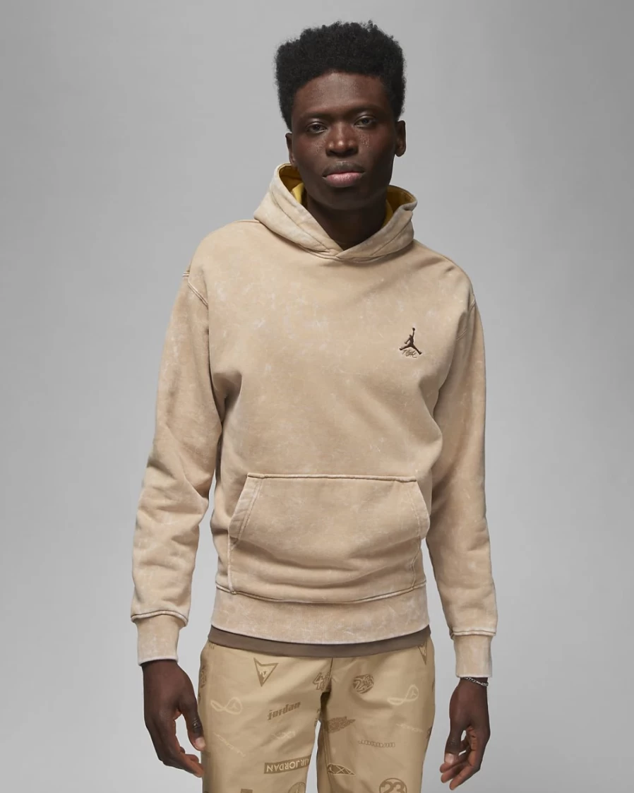Nike Jordan Flight Heritage Men's Fleece Pullover Hoodie - Desert/Wheat Gold/Palomino