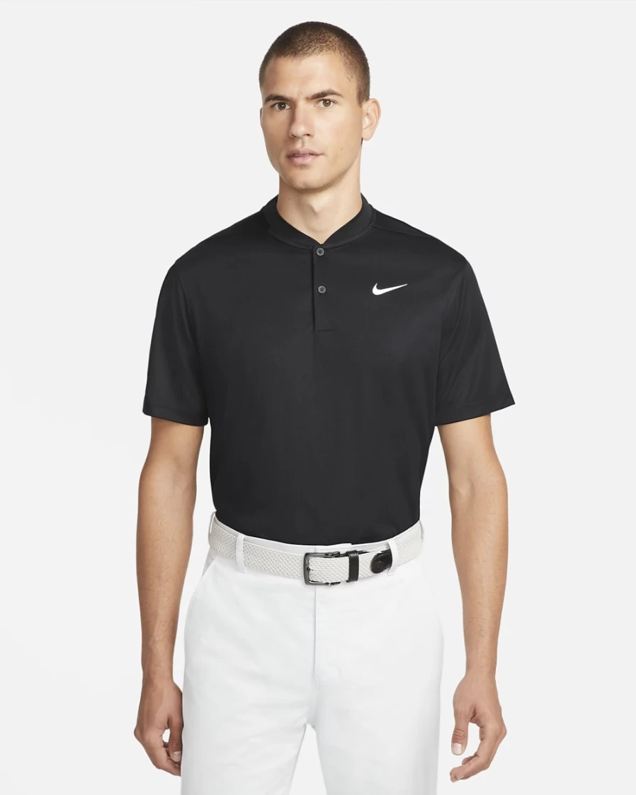 Nike Dri-FIT Victory Men's Golf Polo Shirt - Moisture-Wicking Performance Top for Men in Black/White