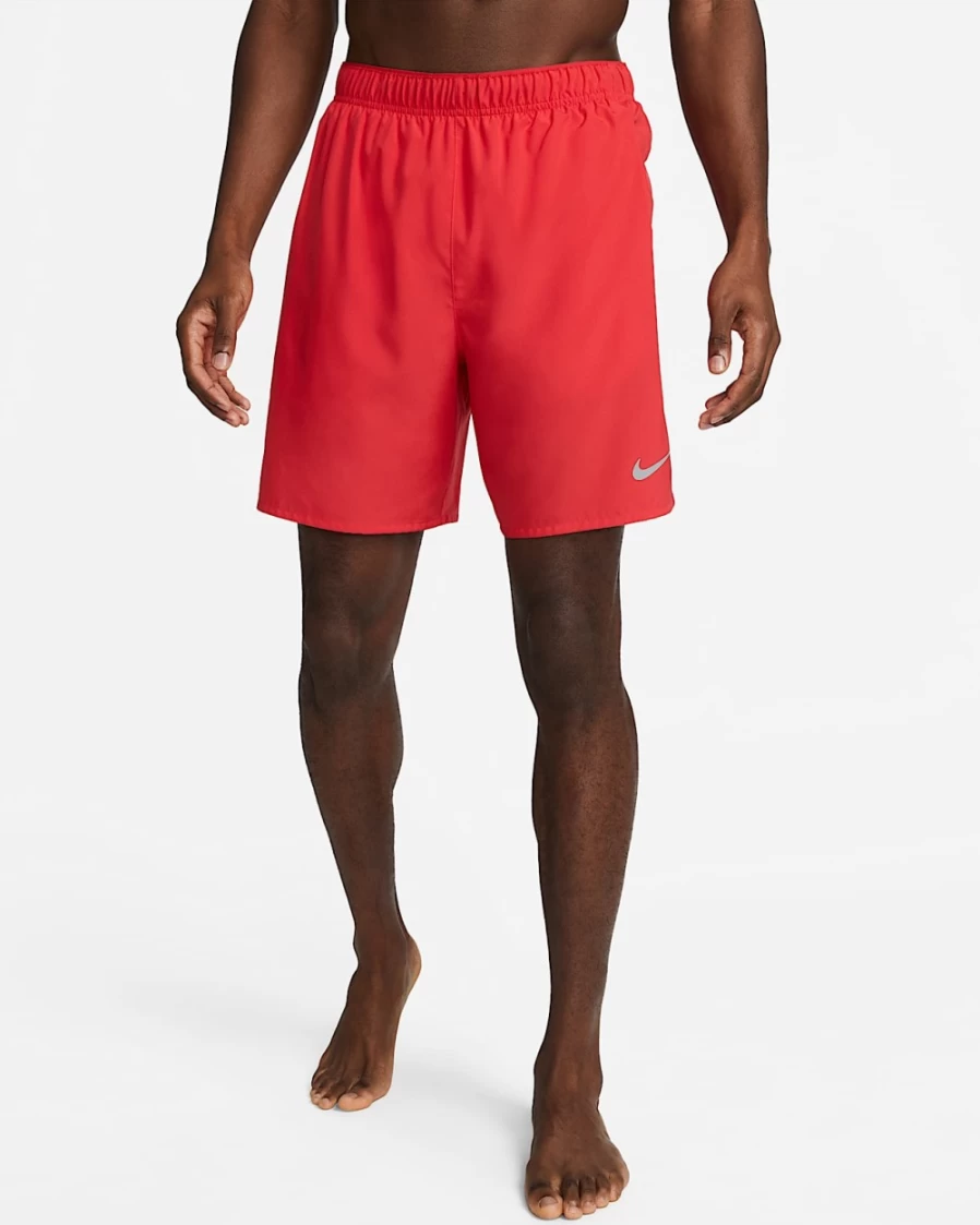 Nike Dri-FIT Challenger Men's 7" Running Shorts Lined Brief in University Red/Black