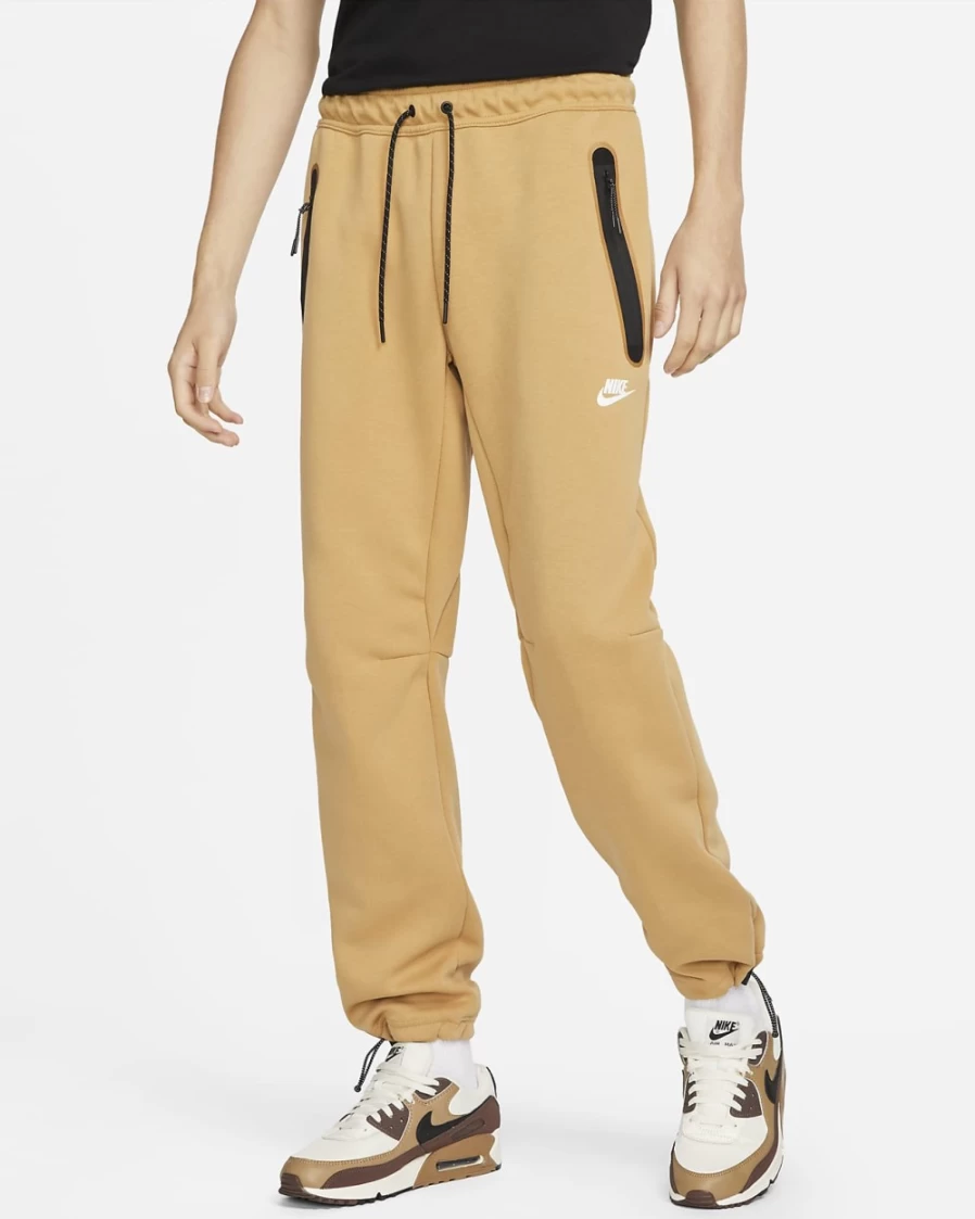 Nike Men's Tech Fleece Jogger Pants - Elemental Gold/Sail, Comfortable Sportswear for Training & Casual Wear