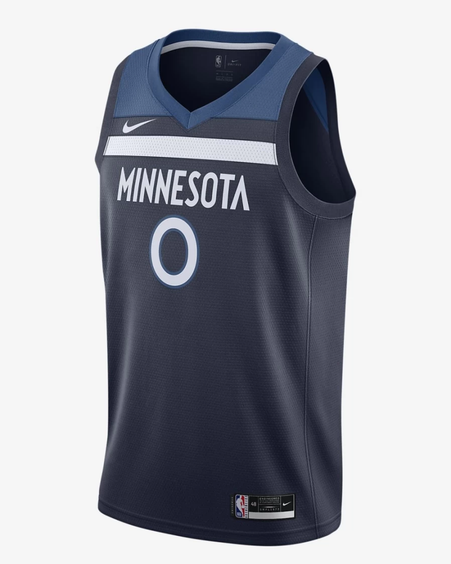 Nike NBA Swingman Jersey Timberwolves Icon Edition 2020 - Men's College Navy Basketball Jersey