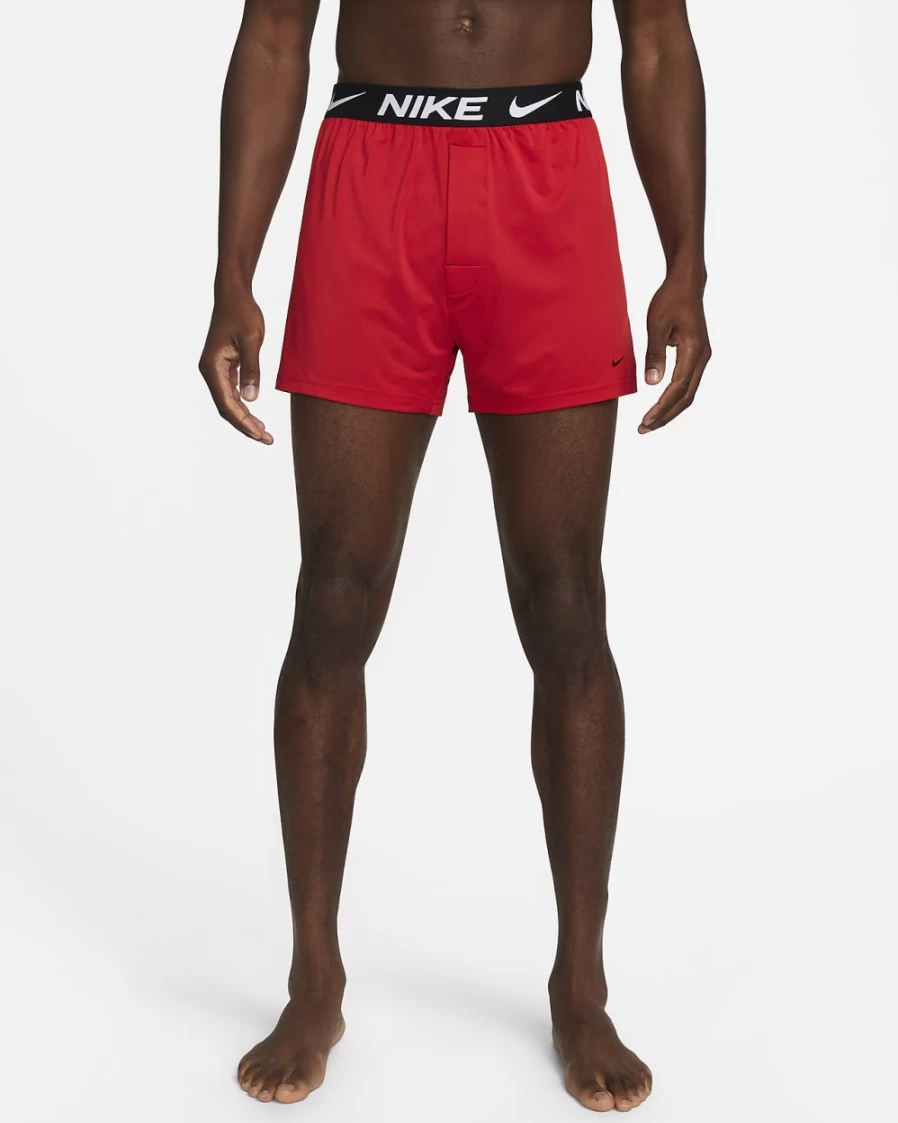 Nike Dri-FIT Essential Micro Men's Knit Boxer Briefs (3-Pack) - Red