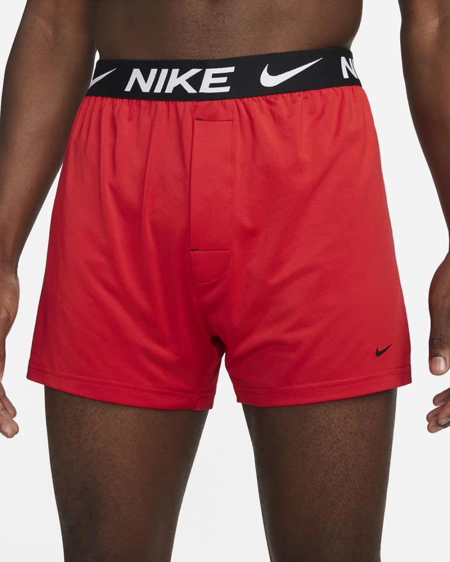Nike Dri-FIT Essential Micro Men's Knit Boxer Briefs (3-Pack) - Red