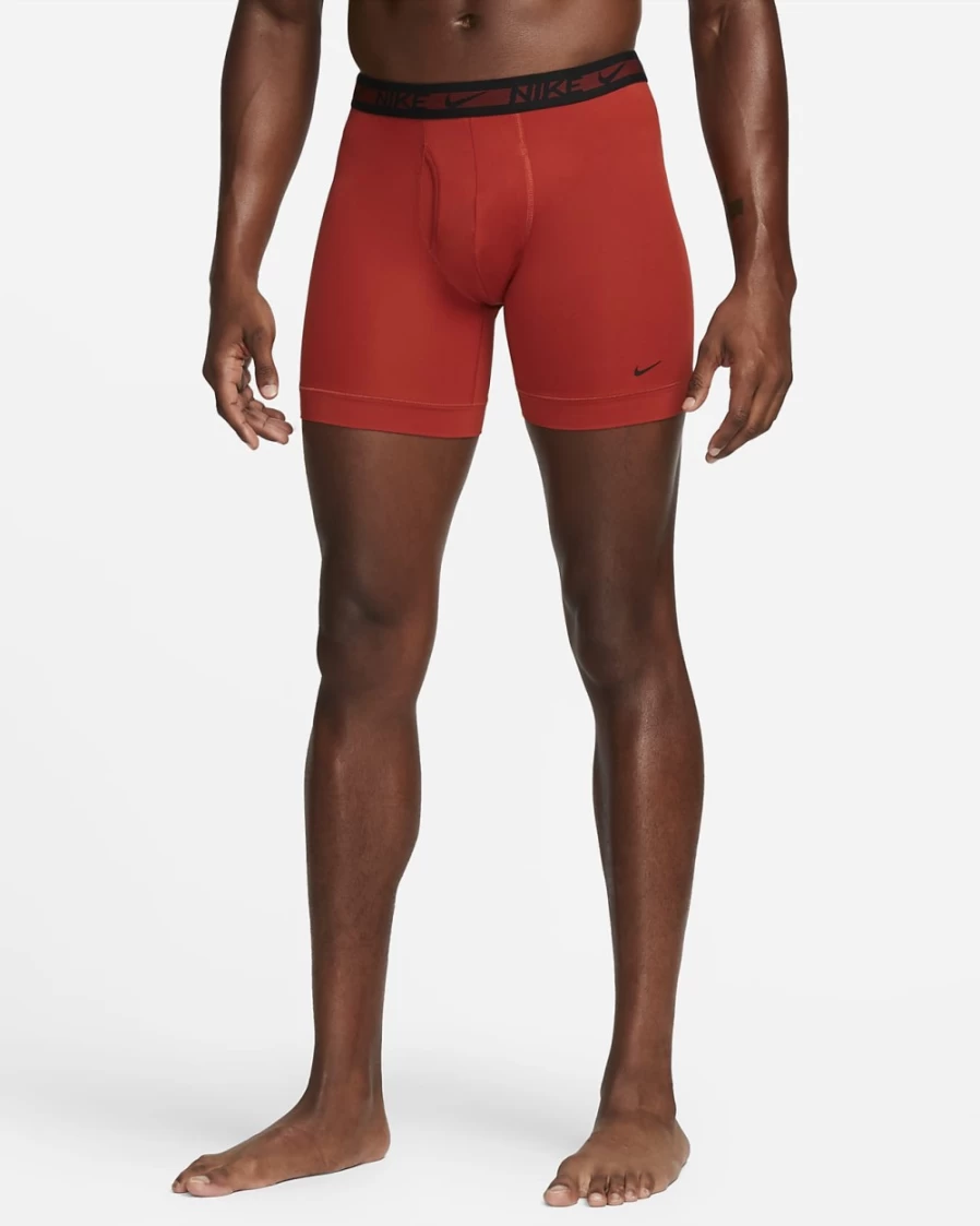 Nike Dri-FIT Ultra-Stretch Micro Men's Boxer Briefs 3-Pack - Cinnabar Color for Men