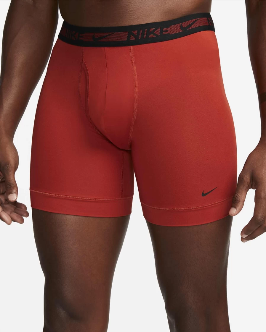Nike Dri-FIT Ultra-Stretch Micro Men's Boxer Briefs 3-Pack - Cinnabar Color for Men