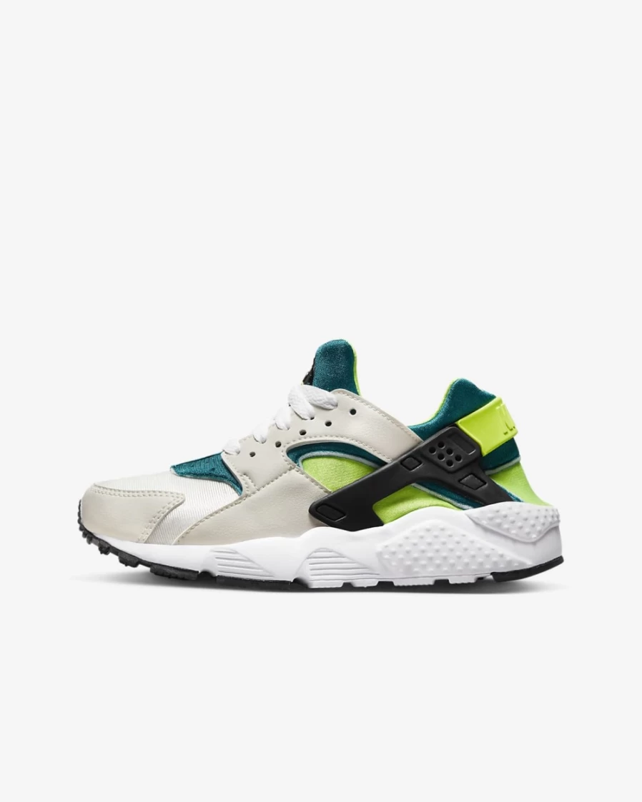 Nike Huarache Run Big Kids' Sneakers for Boys & Girls in Phantom/Bright Spruce/Black/Volt