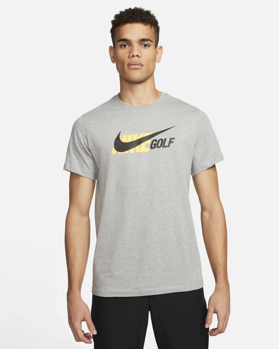 Nike Men's Dark Grey Heather Golf Performance T-Shirt – Moisture-Wicking & Breathable