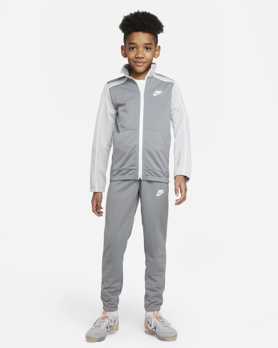 Nike Sportswear Big Kids' Tracksuit for Boys and Girls in Smoke Grey & Light Smoke Grey/White